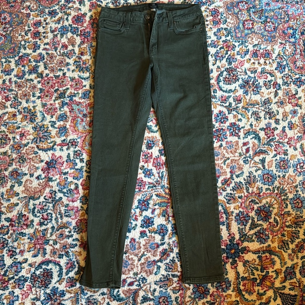 Just Black dark green skinny stretchy pants